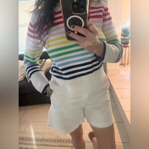 Classic Prep Rainbow Striped Sweater